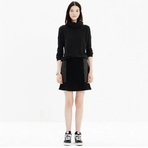 MADEWELL | Leather and Wool Panel Skirt - Picture 2 of 3